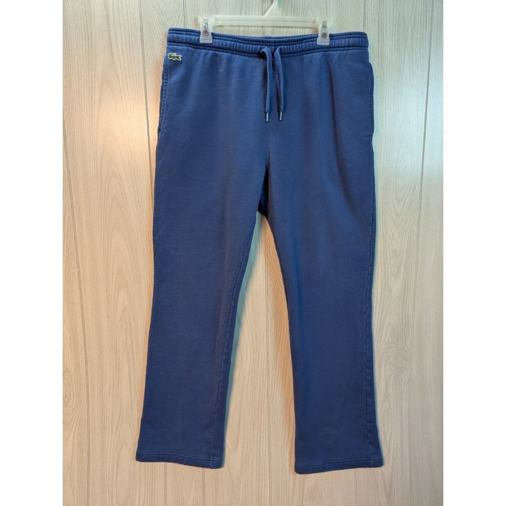 Lacoste Sport Sweatpants Mens Size 7 XXL Blue Straight Drawstring Pockets